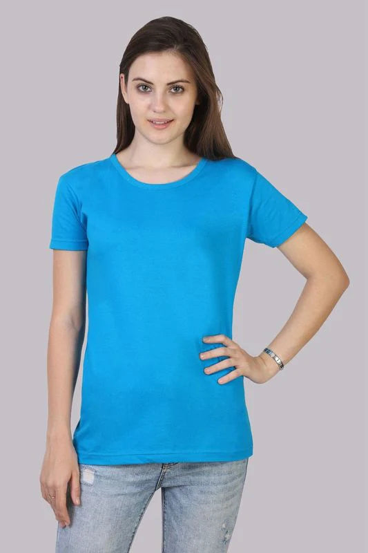 Women's Cotton Plain Round Neck Half Sleeve T-Shirt - (Pack of 2)