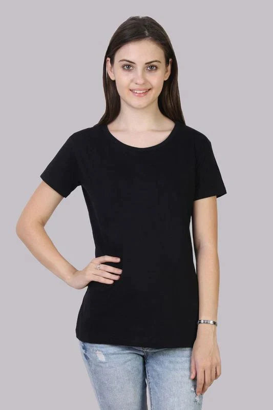 Women's Cotton Plain Round Neck Half Sleeve T-Shirt - (Pack of 2)