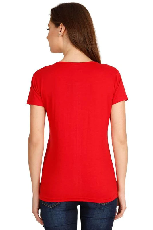 Women's Cotton Round Neck Printed Half Sleeve T-Shirt