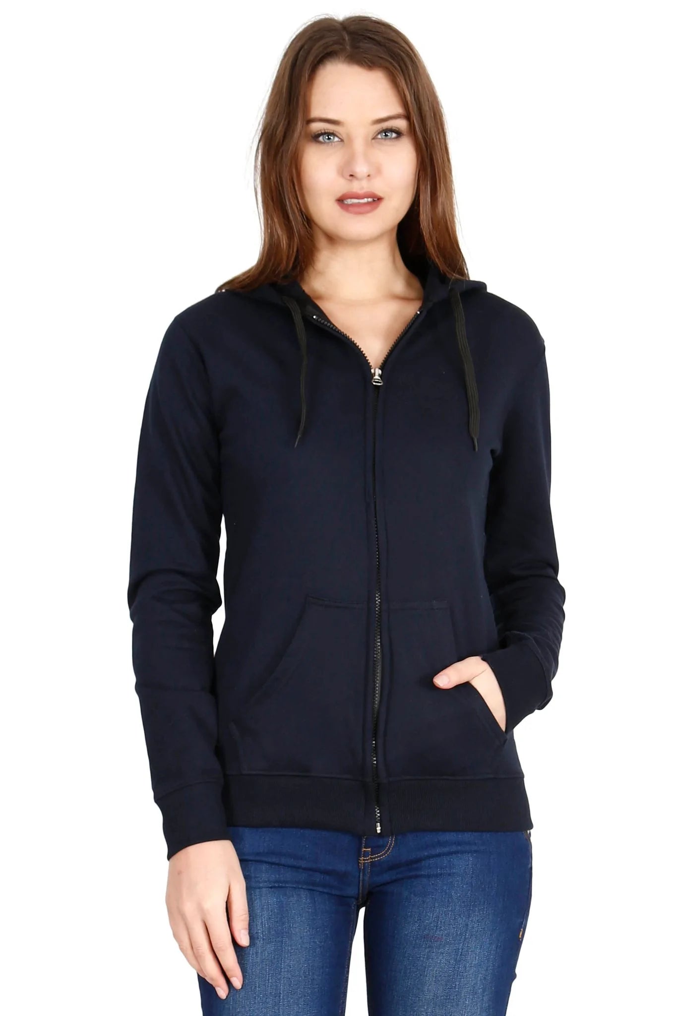 Fleximaa Women's Cotton Plain Full Sleeve Hoodies/Sweatshirt - fleximaa-so