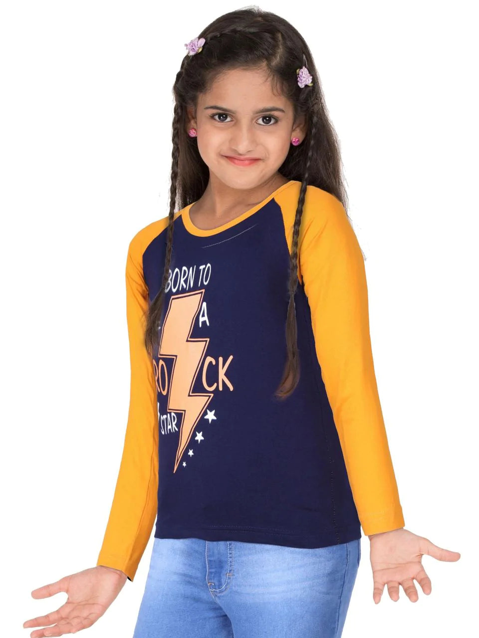 Fleximaa Boys & Girls Printed Raglan Full Sleeve T-Shirt - Fleximaa