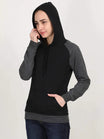 FLEXIMAA Women's Cotton Color Block Raglan Full Sleeve Sweatshirt/Hoodies - fleximaa-so