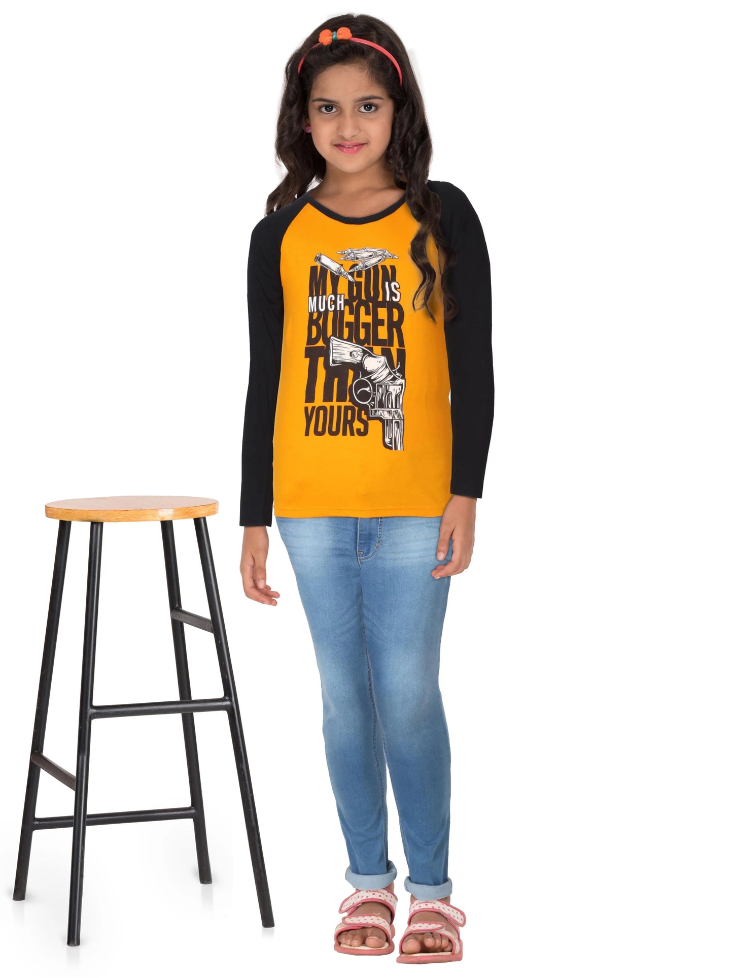 Fleximaa Boys & Girls Printed Raglan Full Sleeve T-Shirt - Fleximaa