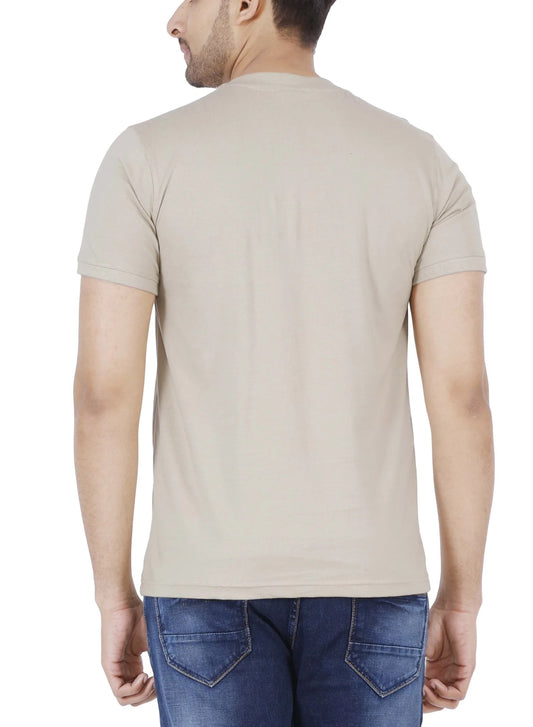 Men's Cotton Plain Henley Neck T-Shirt