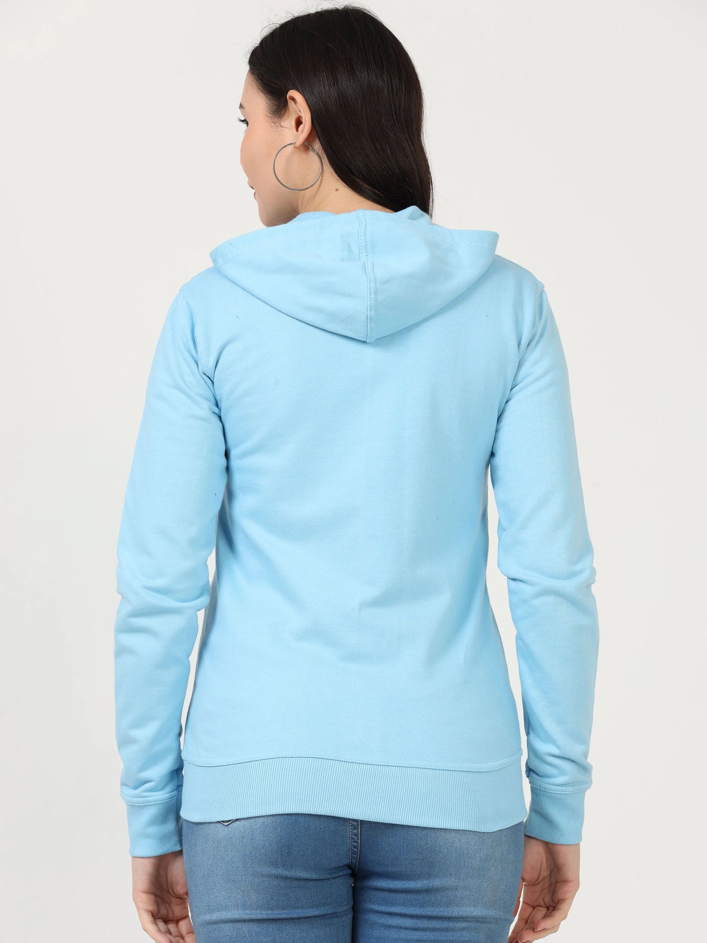 Fleximaa Women's Cotton Plain Full Sleeve Hoodies/Sweatshirt - fleximaa-so