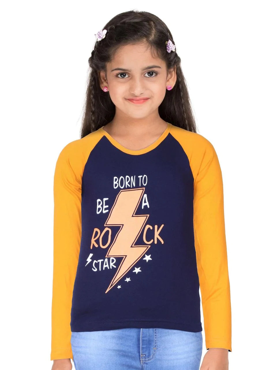 Fleximaa Boys & Girls Printed Raglan Full Sleeve T-Shirt - Fleximaa