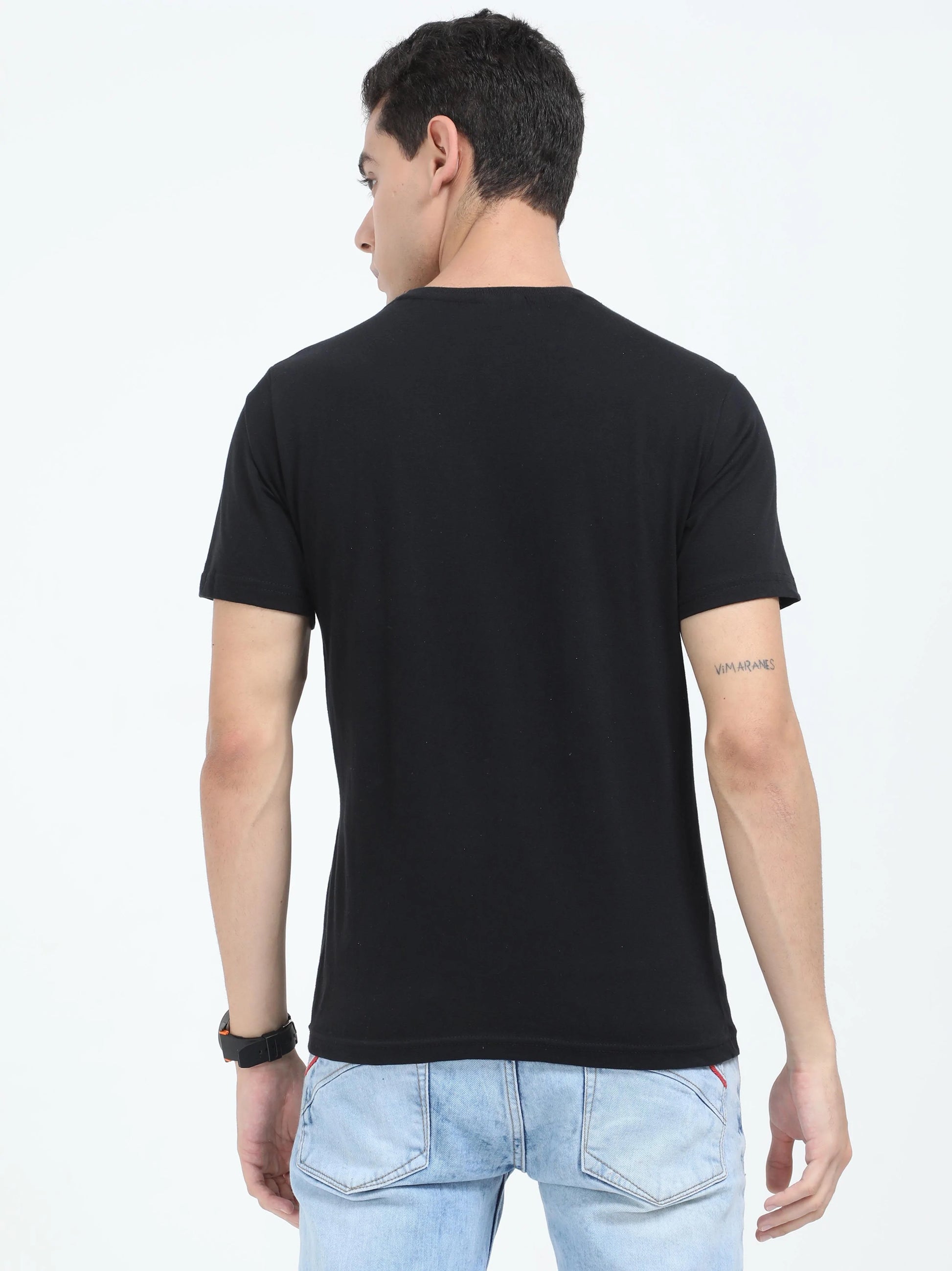 Fleximaa Men's Cotton Printed Round Neck Half Sleeve T-Shirt - fleximaa-so