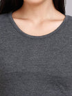 Fleximaa Women's Cotton Plain Round Neck Half Sleeve T-Shirt - fleximaa-so