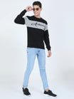 Fleximaa Men's Cotton Printed Color Block Sweatshirt - fleximaa-so