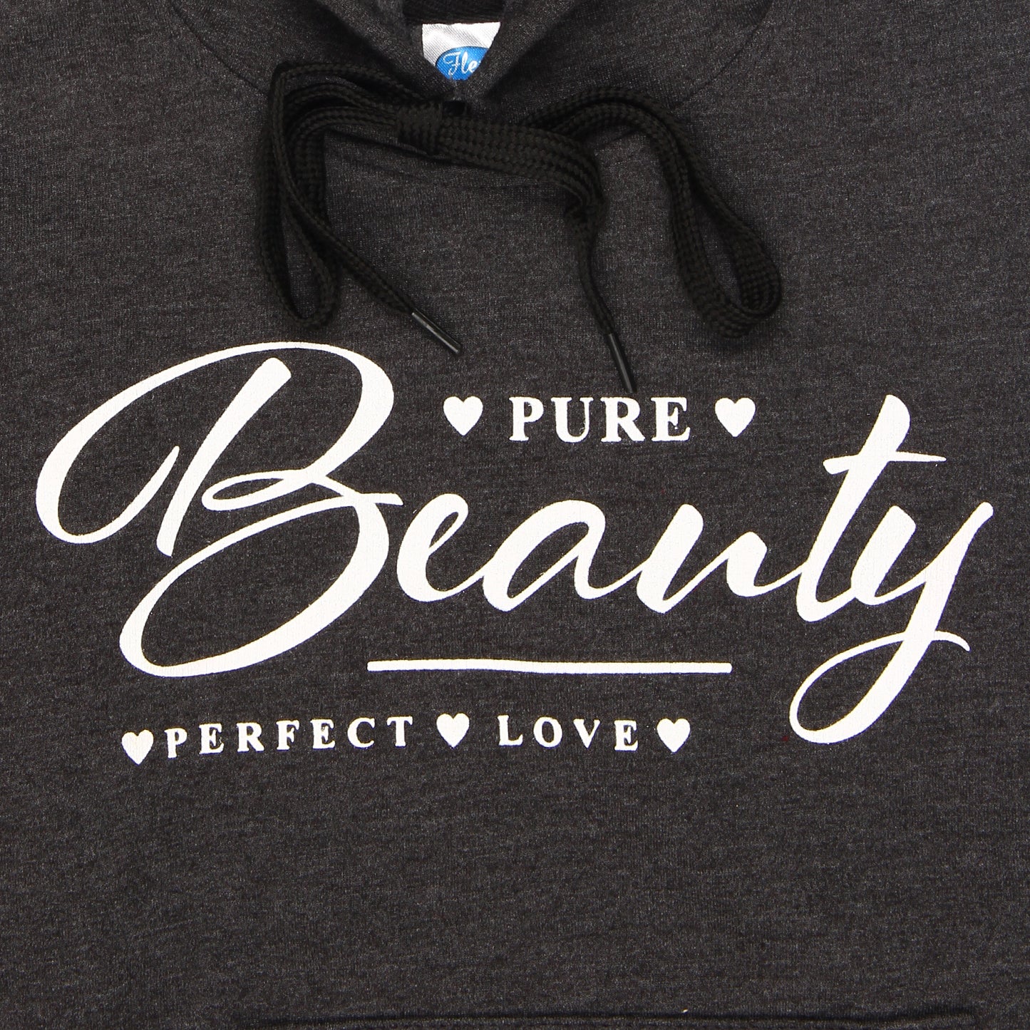 Boys and Girls Printed Charcoal Melange Color Sweatshirt Hoodies