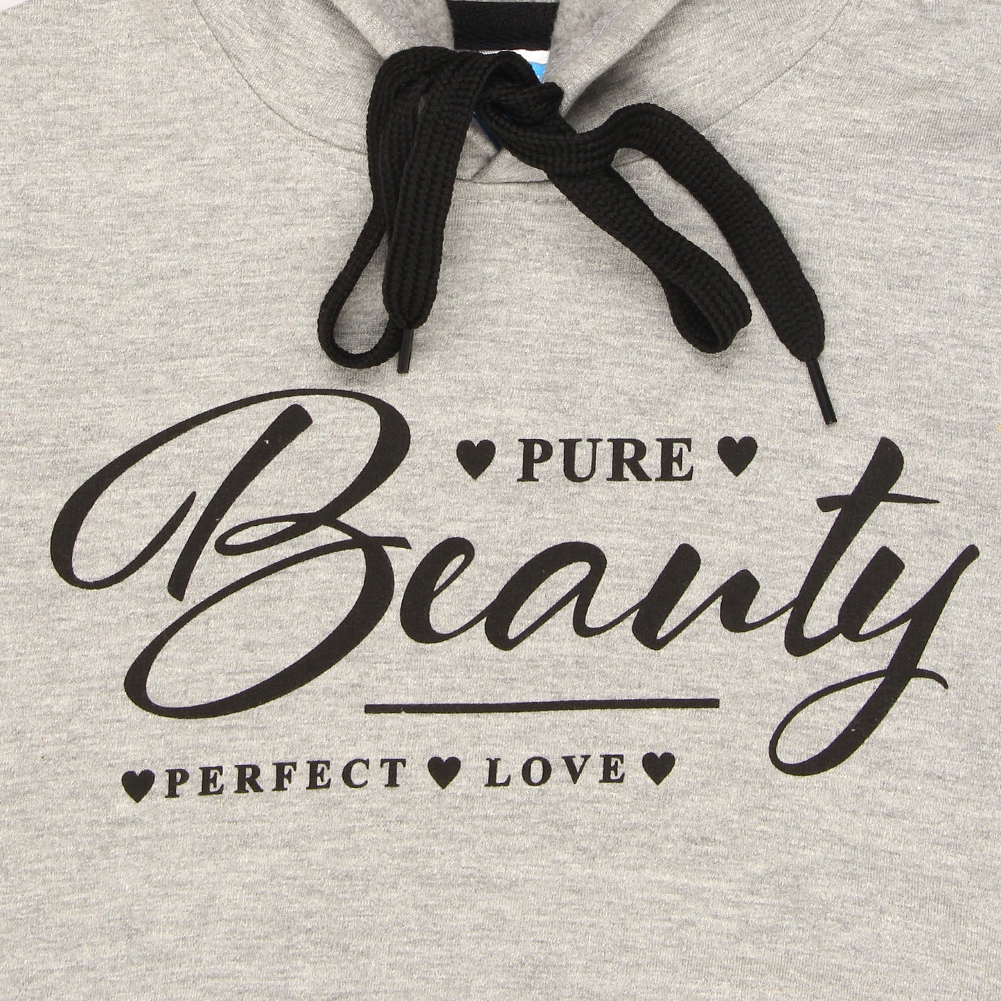 Boys and Girls Printed Grey Melange Color Sweatshirt Hoodies