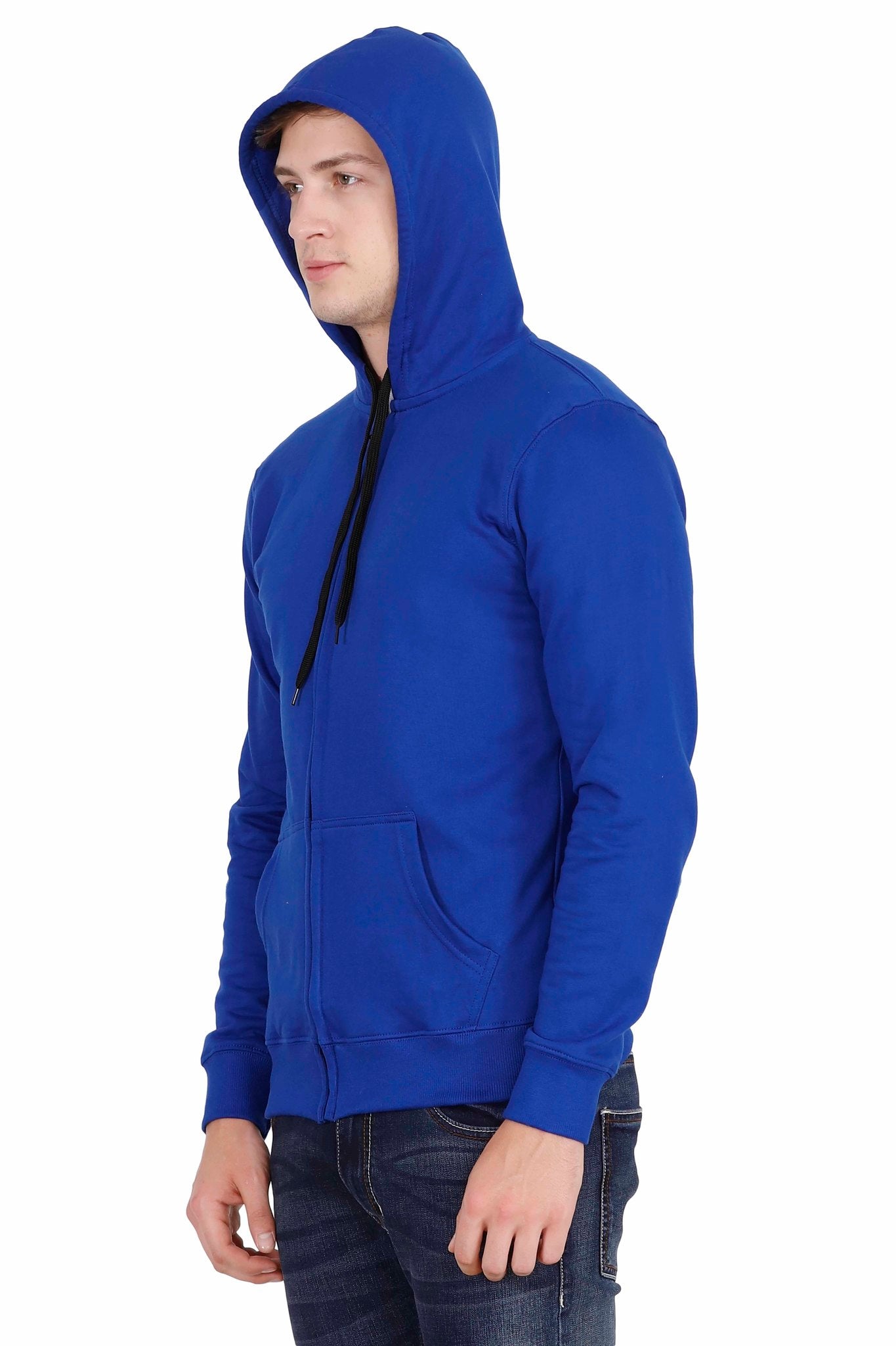 Men's Cotton Plain Full Sleeve Royal Blue Color Sweatshirt/Hoodies