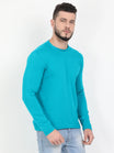 Men's Cotton Plain Round Neck Full Sleeve Reliance Green Color T-Shirt