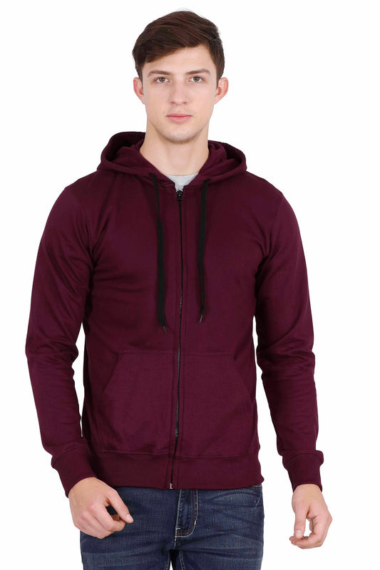 Men's Cotton Plain Full Sleeve Maroon Color Sweatshirt/Hoodies