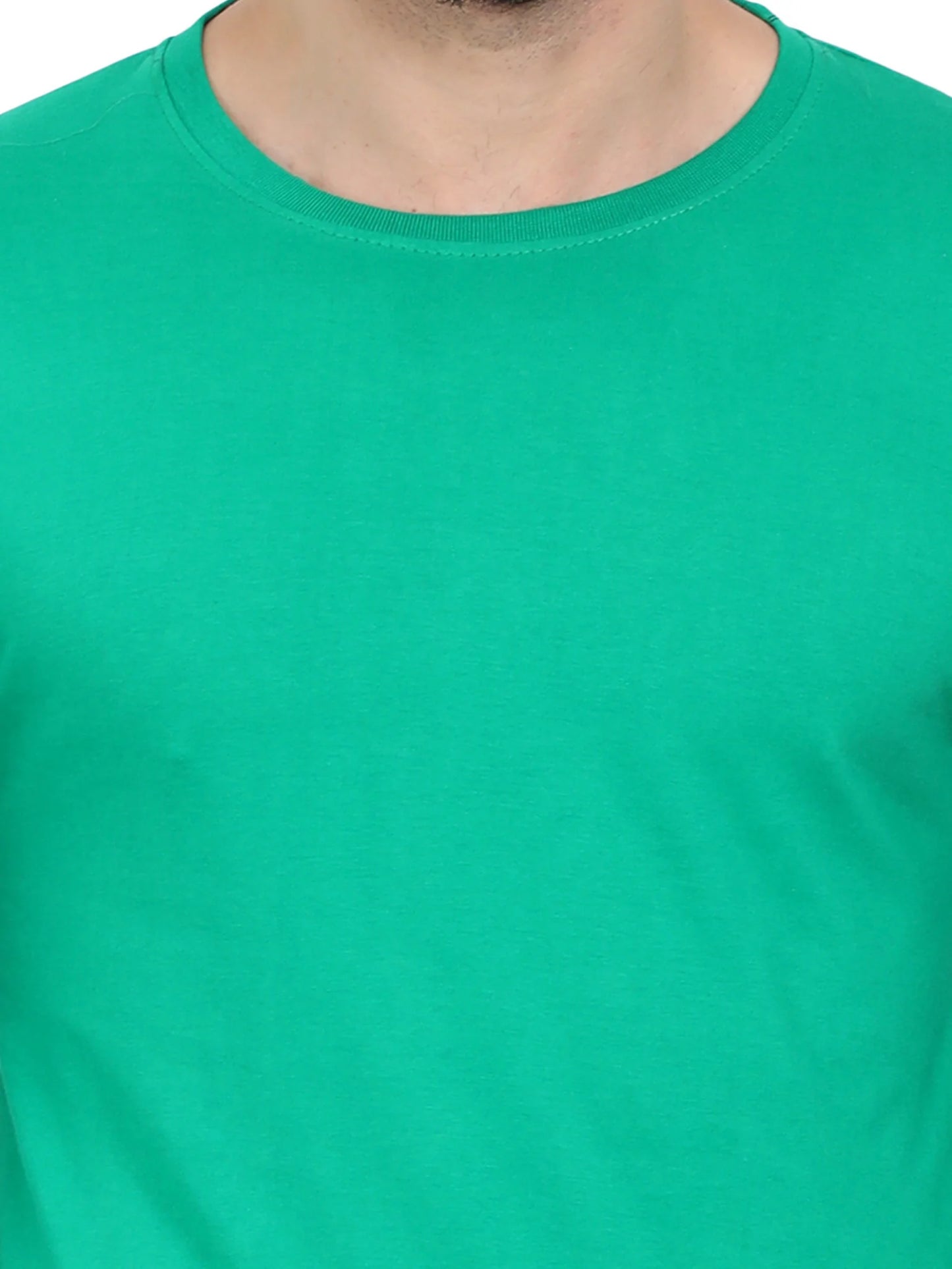 Men's Cotton Plain Round Neck Full Sleeve Pakistan Green Color T-Shirt