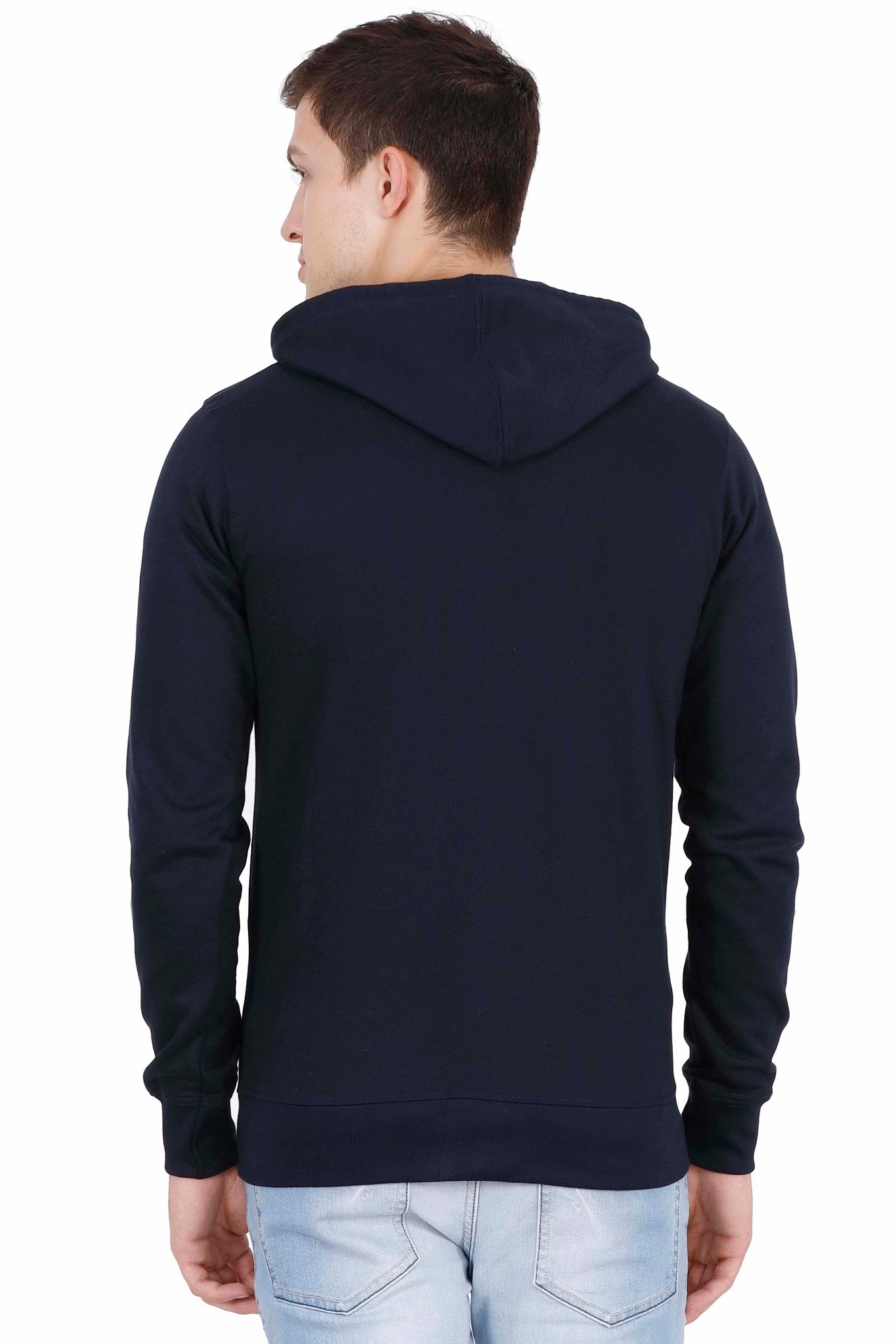 Men's Cotton Plain Full Sleeve Navy Blue Color Sweatshirt/Hoodies
