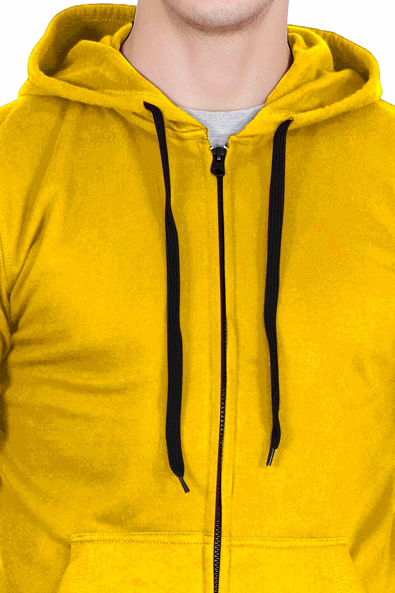 Men's Cotton Plain Full Sleeve Mustard Yellow Color Sweatshirt/Hoodies