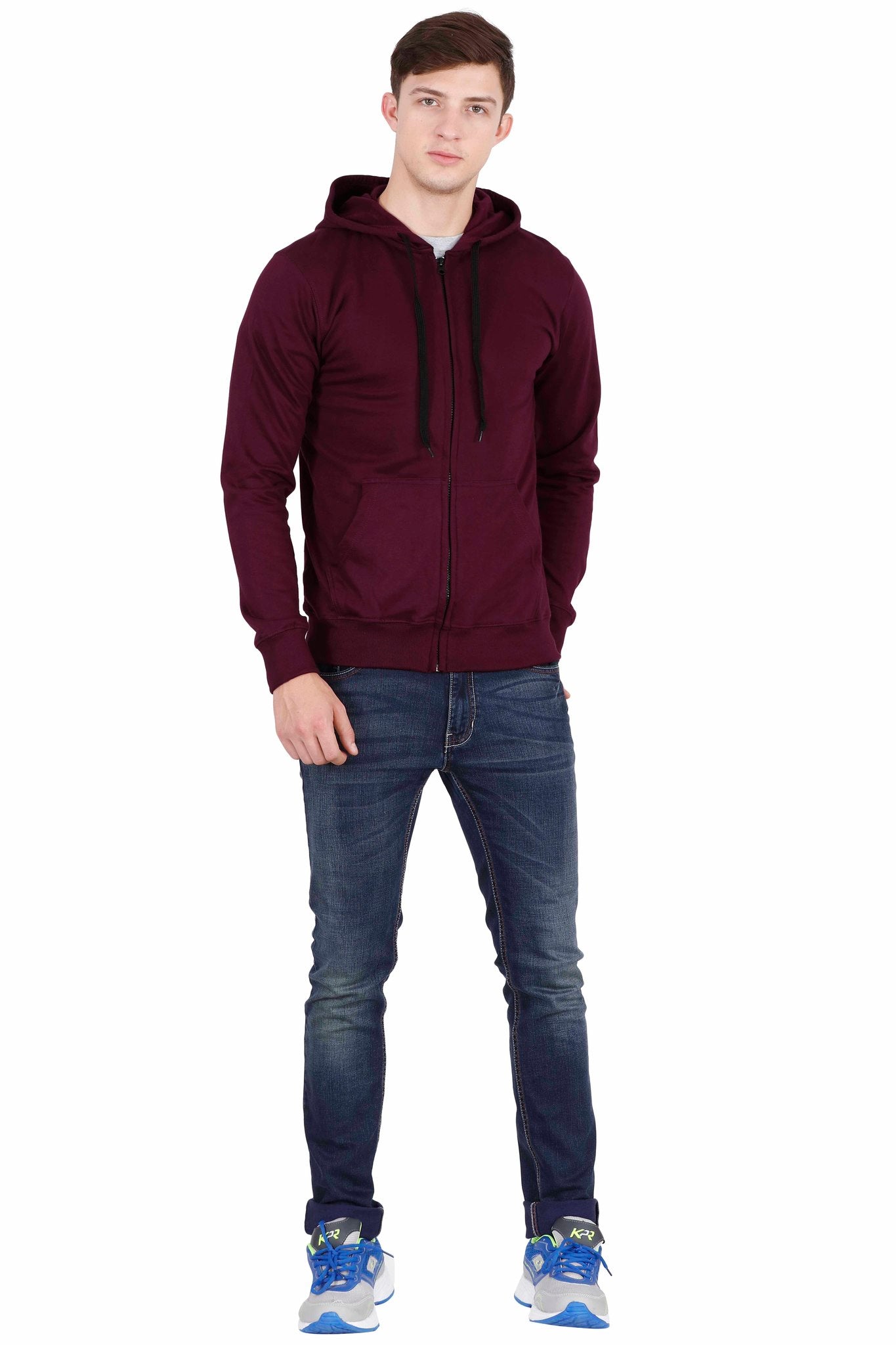 Men's Cotton Plain Full Sleeve Maroon Color Sweatshirt/Hoodies