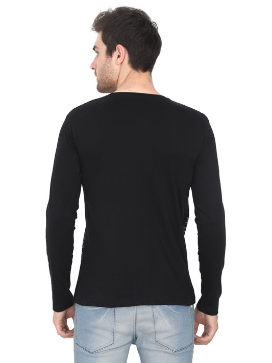 Men's Cotton Round Neck Full Sleeve All Over Printed T-Shirt