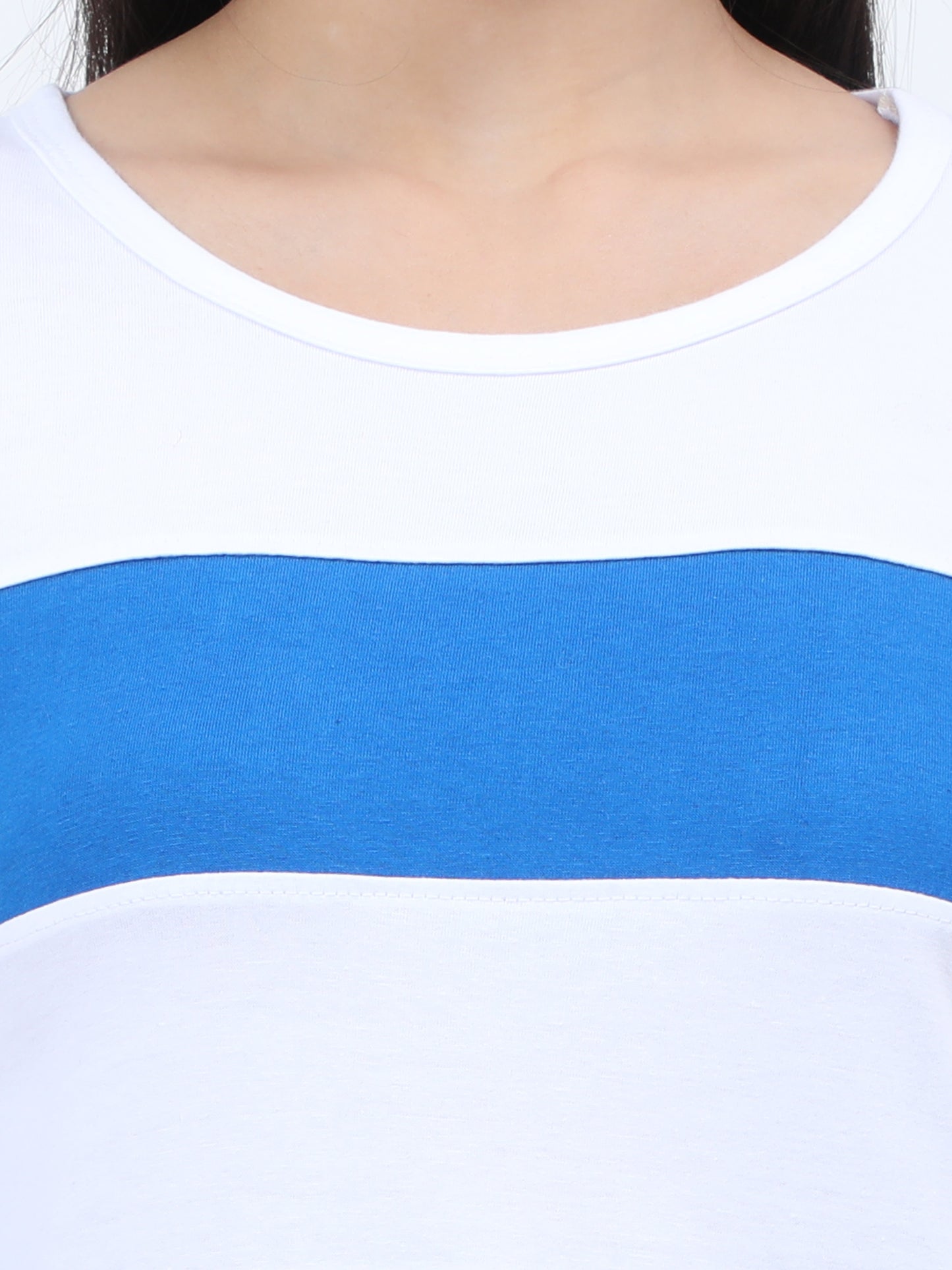 Women's Cotton Color Block Full Sleeve T-Shirt