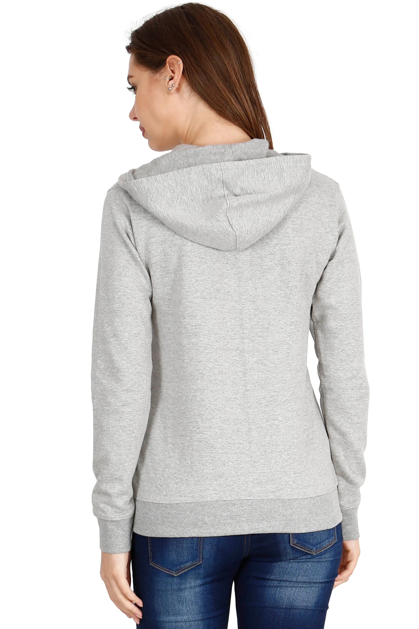 Fleximaa Women's Cotton Plain Full Sleeve Hoodies/Sweatshirt - fleximaa-so