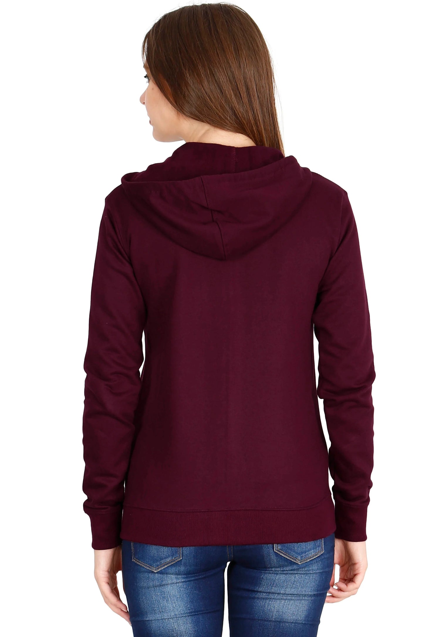 Fleximaa Women's Cotton Plain Full Sleeve Hoodies/Sweatshirt - fleximaa-so