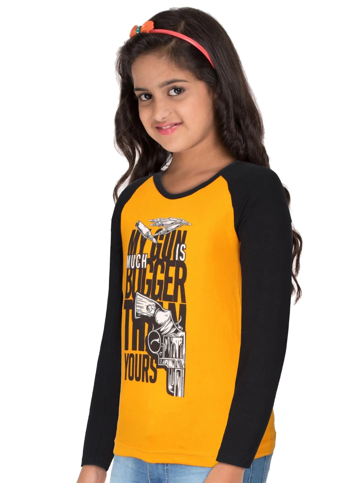 Fleximaa Boys & Girls Printed Raglan Full Sleeve T-Shirt - Fleximaa