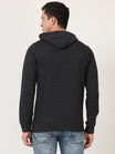Men's Cotton Hooded Neck Plain Charcoal Melange Color Sweatshirt/Hoodies
