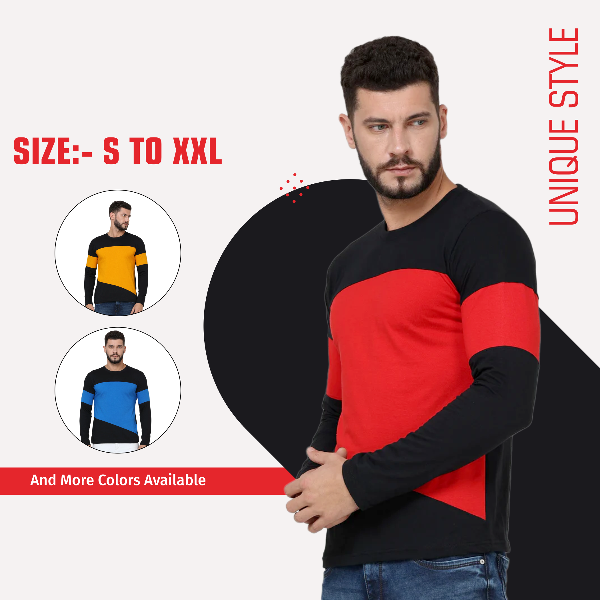 Buy Branded Full Sleeve T-Shirt for Men in India | Combo Offer | Fleximaa