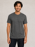 Fleximaa Men's Cotton Plain Round Neck Half Sleeve T-Shirt in Charcoal Melange - front view