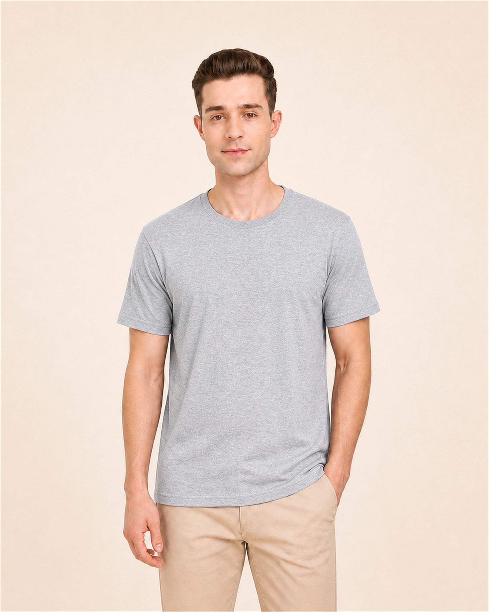 Fleximaa Men's Plain Round Neck Half Sleeve T-Shirt – Build Your Pack - product gallery image 1