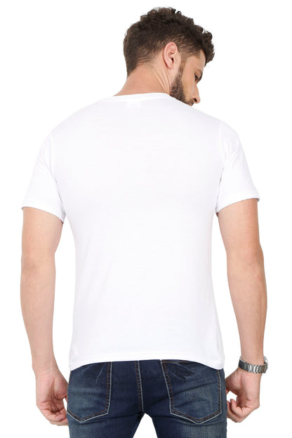 Men's Cotton Chest Printed Half Sleeve T-Shirt