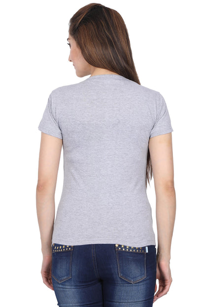 Women's Cotton Chest Printed Half Sleeve T-Shirt