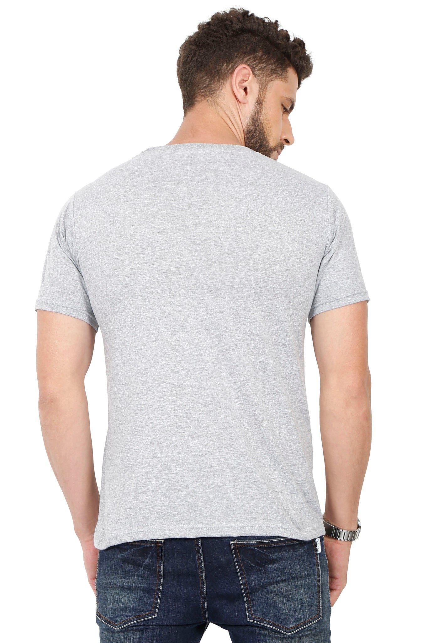 Men's Cotton Chest Printed Half Sleeve T-Shirt