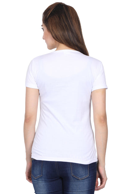 Women's Cotton Chest Printed Half Sleeve T-Shirt