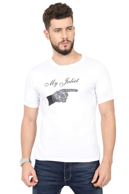 Men's Cotton Chest Printed Half Sleeve T-Shirt