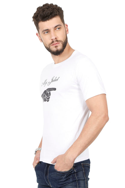 Men's Cotton Chest Printed Half Sleeve T-Shirt