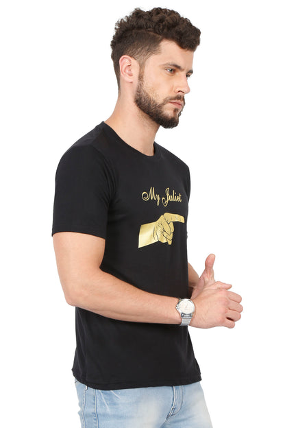 Men's Cotton Chest Printed Half Sleeve T-Shirt
