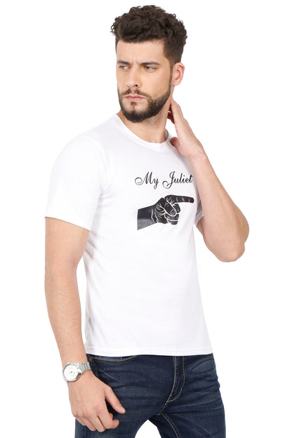 Men's Cotton Chest Printed Half Sleeve T-Shirt