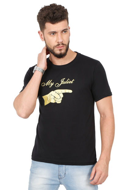 Men's Cotton Chest Printed Half Sleeve T-Shirt