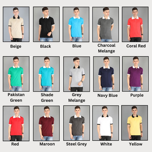 Men's Polo neck Oppostite Collar cuff Pick Any 2,4,5,8,10 Pieces