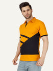 Men's Cotton Color Block Polo Neck Half Sleeve T-Shirt - (Pack of 2)