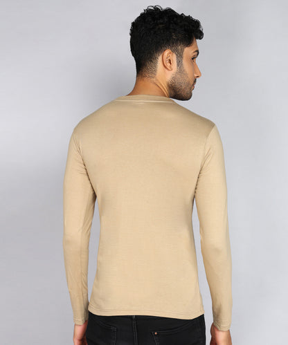 Men's Cotton Plain V Neck Full Sleeve T-Shirt ( Pack of 2)