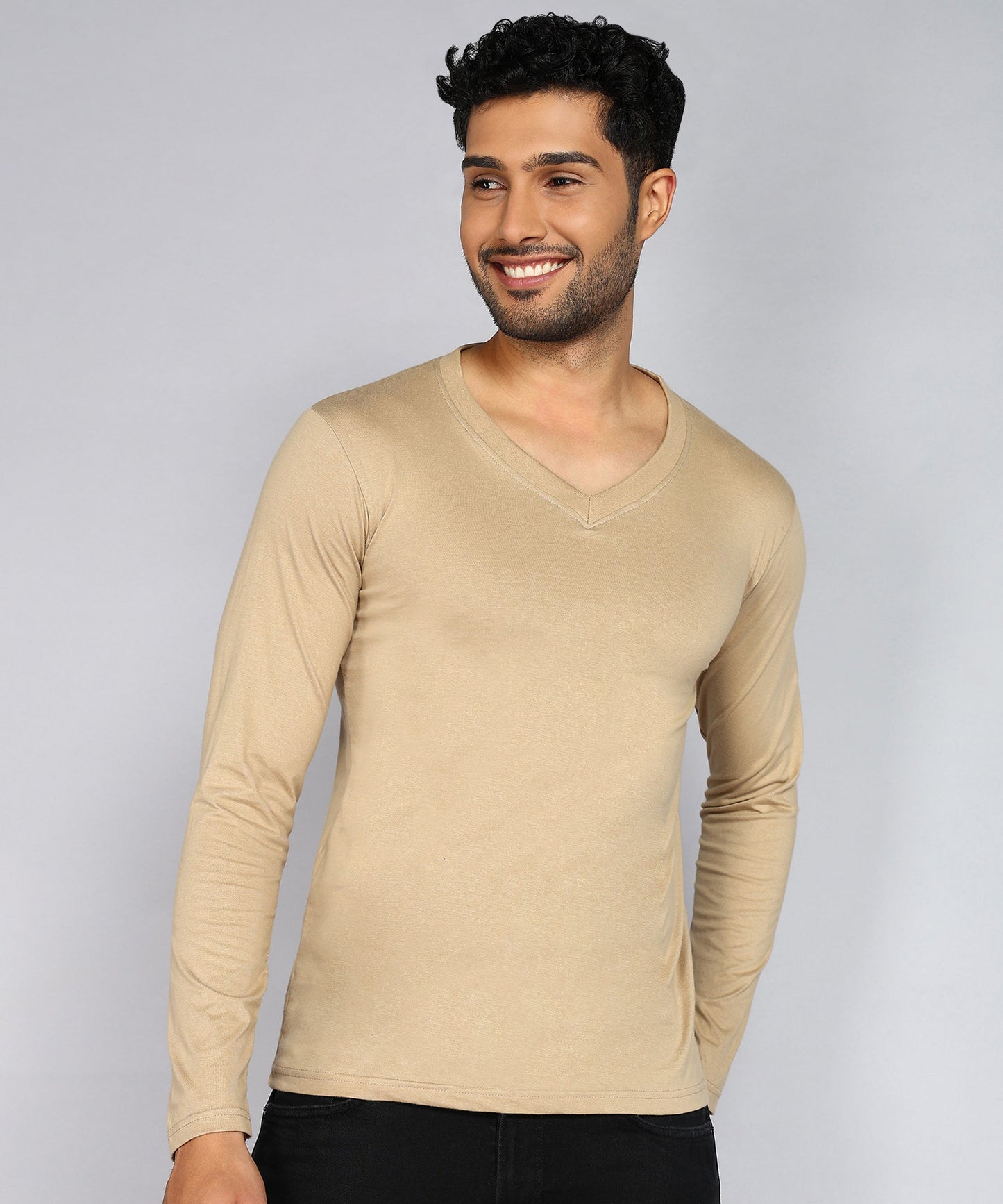 Men's V-Neck Full Sleeve T-Shirt – Build Your Pack (2, 4, 5, 8, 10 Pieces)