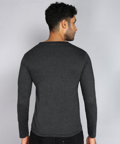 Men's Cotton Plain V Neck Full Sleeve T-Shirt ( Pack of 2)