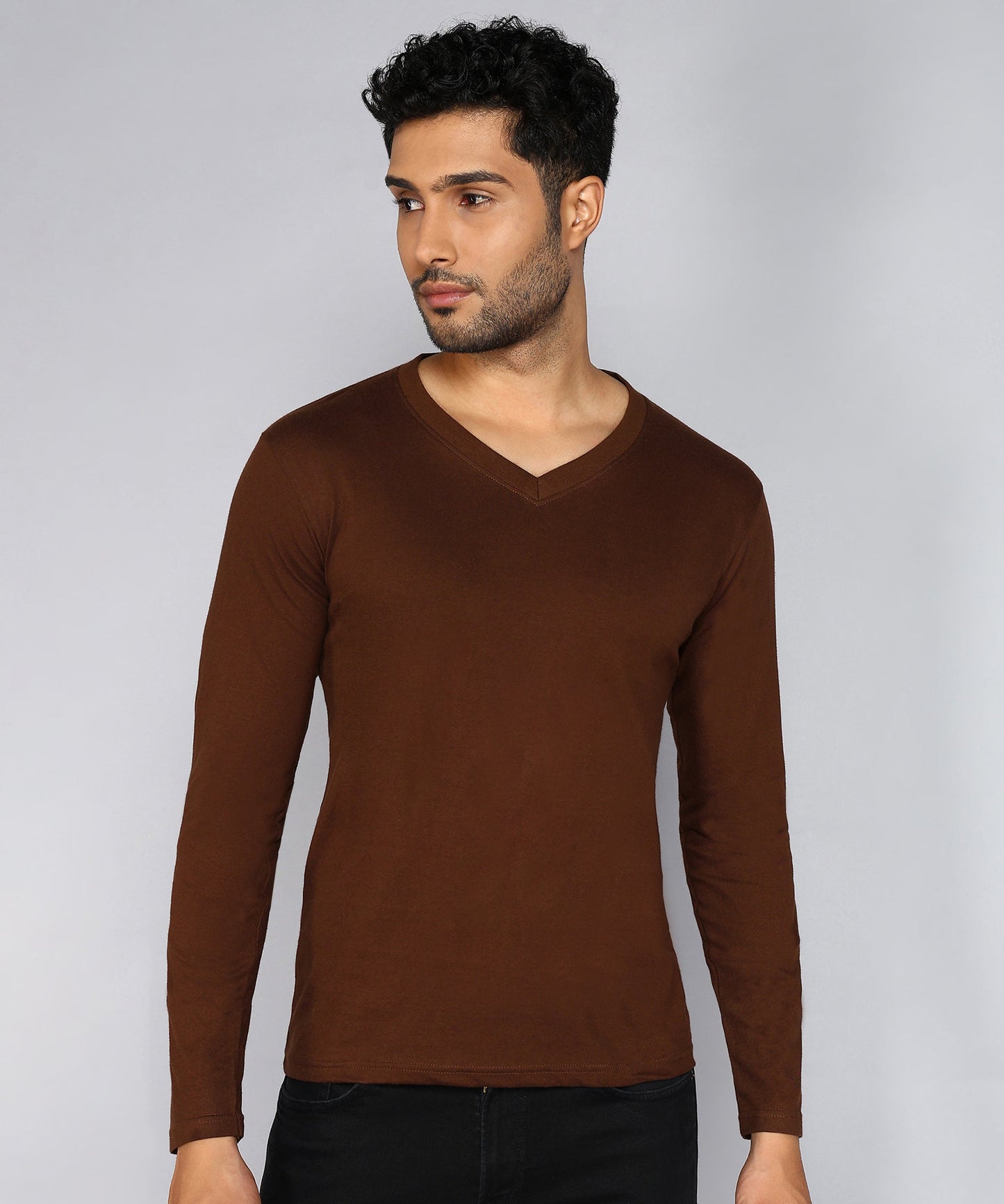 Men's V-Neck Full Sleeve T-Shirt – Build Your Pack (2, 4, 5, 8, 10 Pieces)