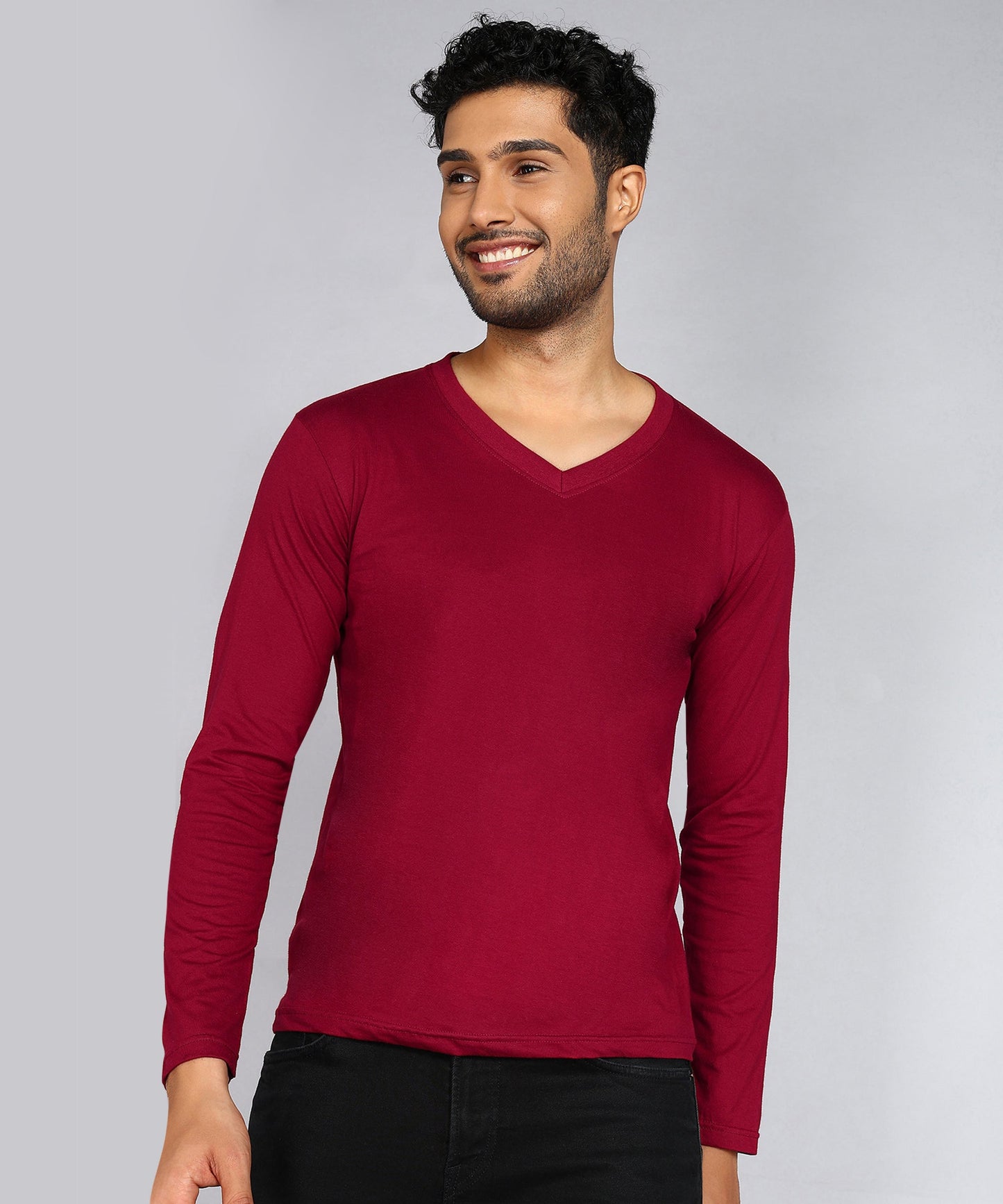 Men's V-Neck Full Sleeve T-Shirt – Build Your Pack (2, 4, 5, 8, 10 Pieces)