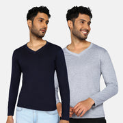 Navy Blue & Grey Melange