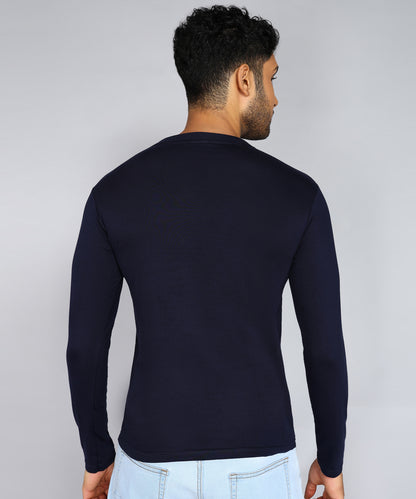 Men's Cotton Plain V Neck Full Sleeve T-Shirt ( Pack of 2)