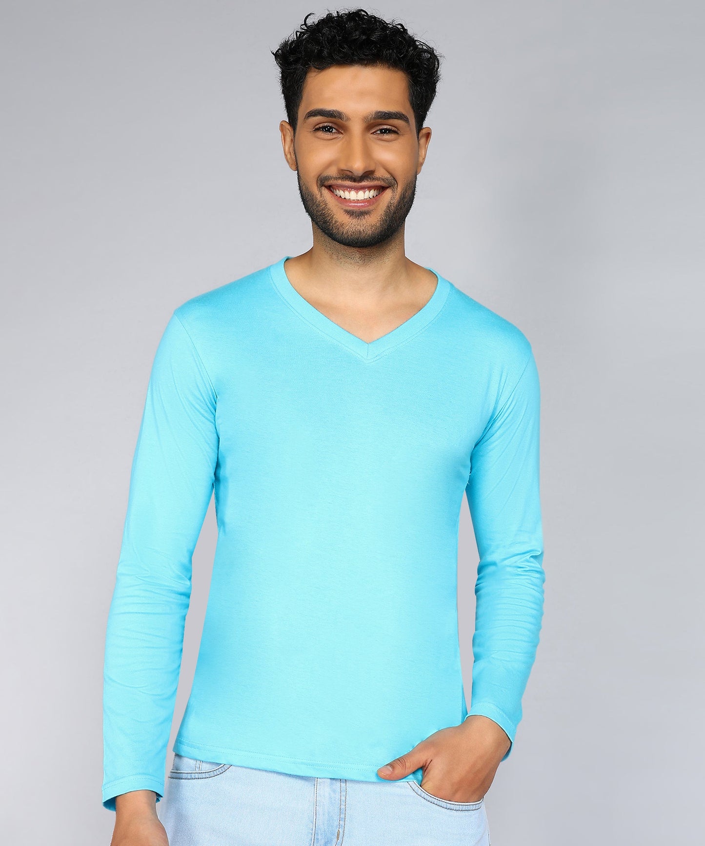 Men's V-Neck Full Sleeve T-Shirt – Build Your Pack (2, 4, 5, 8, 10 Pieces)